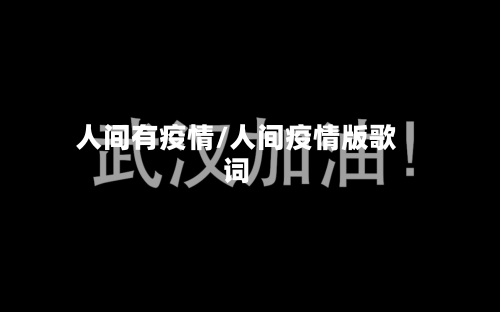 人间有疫情/人间疫情版歌词