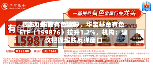 “算力金属”，费用暴涨！华锡有色涨停	，华宝基金有色ETF（159876）拉升1.2%，机构：建议把握超跌反弹窗口-第2张图片