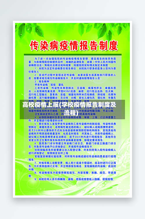 高校疫情上报(学校疫情报告制度及流程)-第3张图片