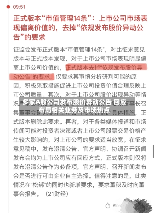 多家A股公司发布股价异动公告 回应布局相关业务及市场热点-第3张图片