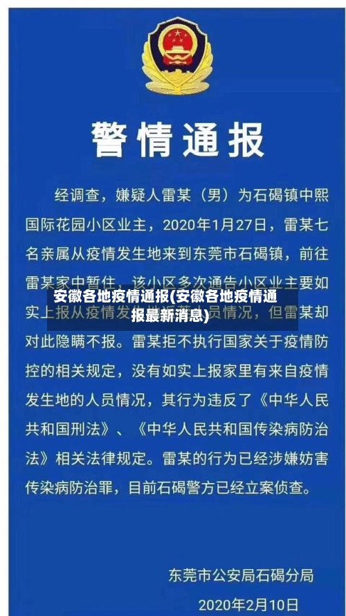 安徽各地疫情通报(安徽各地疫情通报最新消息)