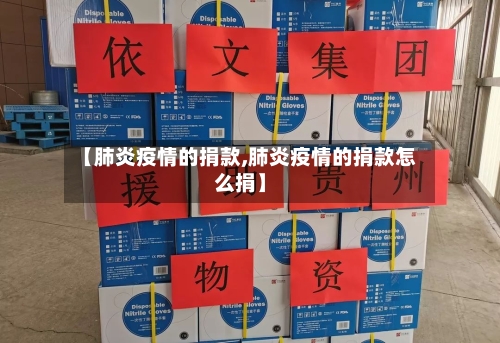 【肺炎疫情的捐款,肺炎疫情的捐款怎么捐】