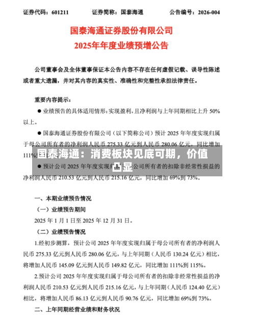 国泰海通：消费板块见底可期，价值凸显-第2张图片