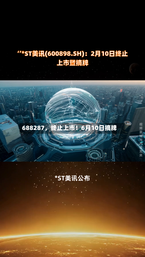 688287	，终止上市！6月10日摘牌-第2张图片