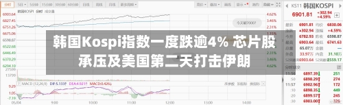 韩国Kospi指数一度跌逾4% 芯片股承压及美国第二天打击伊朗