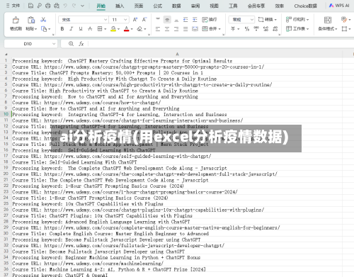 ai分析疫情(用excel分析疫情数据)