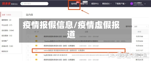 疫情报假信息/疫情虚假报道