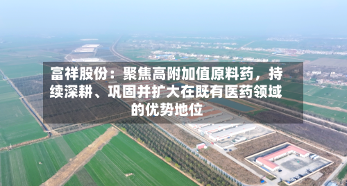 富祥股份：聚焦高附加值原料药，持续深耕	、巩固并扩大在既有医药领域的优势地位-第3张图片