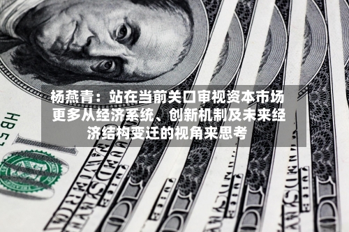 杨燕青：站在当前关口审视资本市场 更多从经济系统、创新机制及未来经济结构变迁的视角来思考-第2张图片
