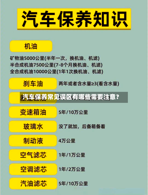 汽车保养常见误区有哪些需要注意？-第2张图片