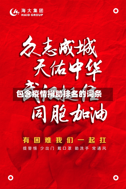 包含疫情捐助排名的词条