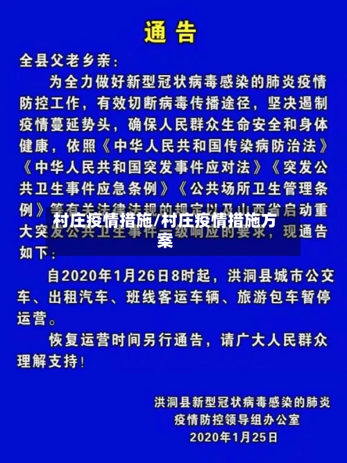 村庄疫情措施/村庄疫情措施方案