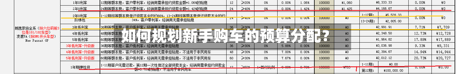 如何规划新手购车的预算分配？-第2张图片