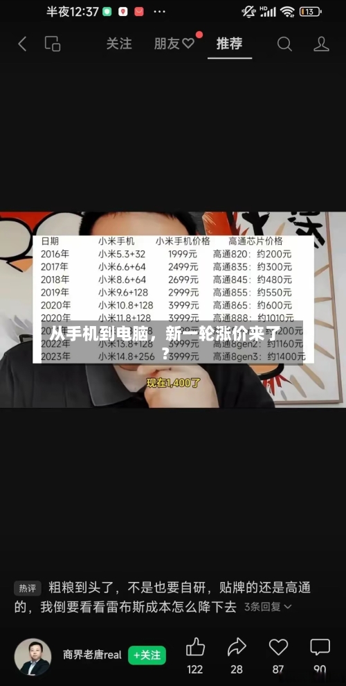 从手机到电脑	，新一轮涨价来了？-第3张图片