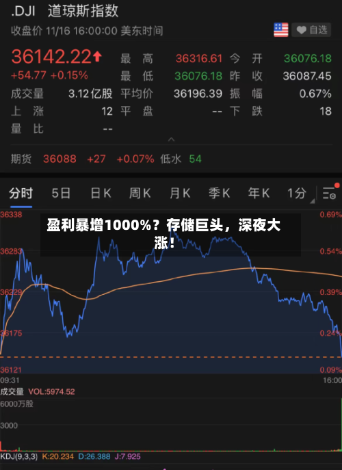 盈利暴增1000%？存储巨头	，深夜大涨！-第2张图片