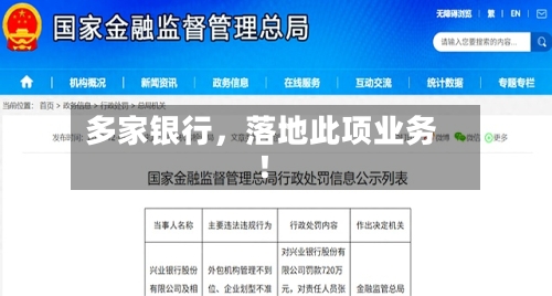 多家银行，落地此项业务！
