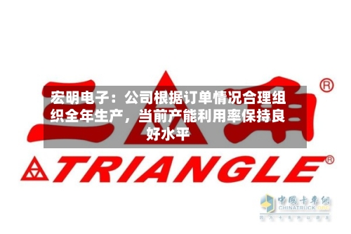 宏明电子：公司根据订单情况合理组织全年生产，当前产能利用率保持良好水平-第3张图片