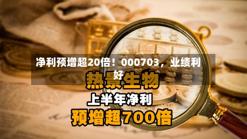 净利预增超20倍！000703，业绩利好-第3张图片
