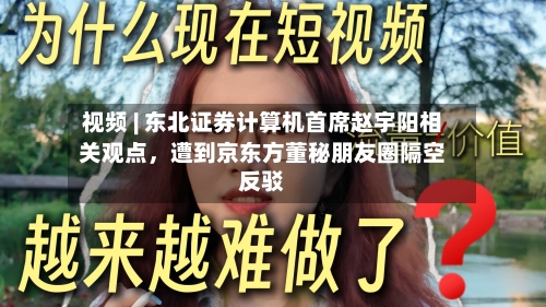 视频 | 东北证券计算机首席赵宇阳相关观点，遭到京东方董秘朋友圈隔空反驳-第2张图片