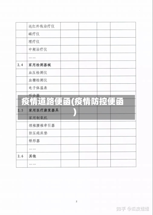 疫情道路便函(疫情防控便函)-第2张图片