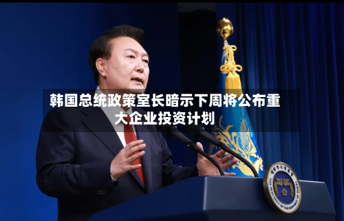 韩国总统政策室长暗示下周将公布重大企业投资计划-第2张图片