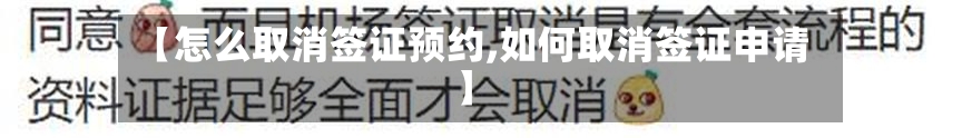 【怎么取消签证预约,如何取消签证申请】-第2张图片