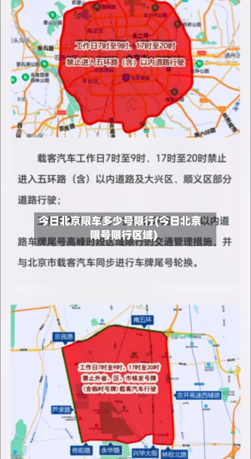 今日北京限车多少号限行(今日北京限号限行区域)
