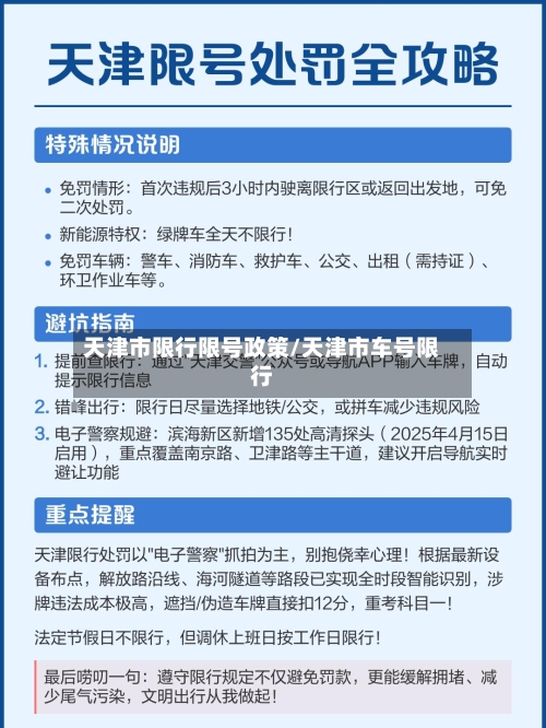 天津市限行限号政策/天津市车号限行