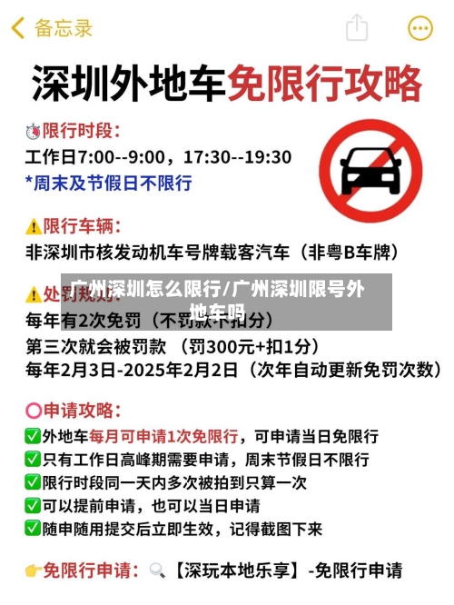 广州深圳怎么限行/广州深圳限号外地车吗