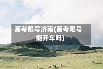 高考限号济南(高考限号能开车吗)-第2张图片