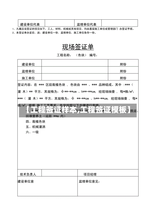 【工程签证样本,工程签证模板】-第2张图片