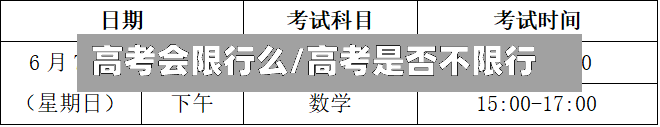 高考会限行么/高考是否不限行-第2张图片