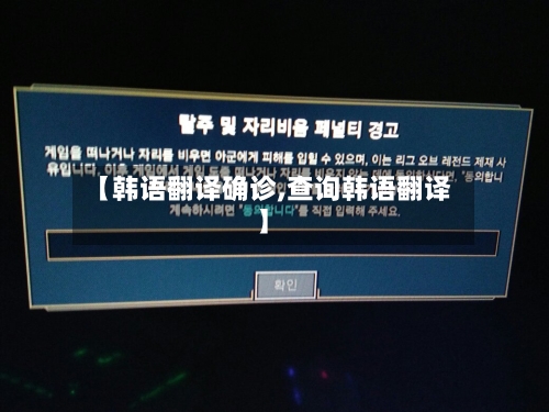 【韩语翻译确诊,查询韩语翻译】-第3张图片