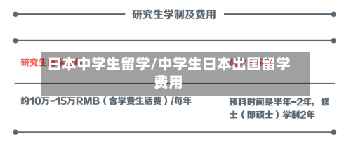 日本中学生留学/中学生日本出国留学费用-第2张图片