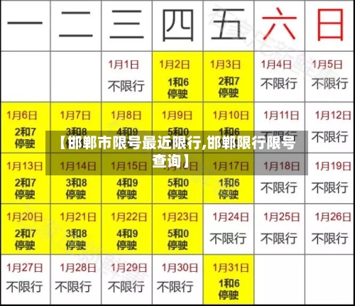 【邯郸市限号最近限行,邯郸限行限号查询】